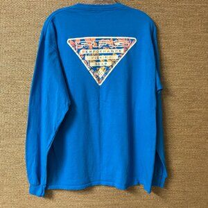 Columbia PFG T-shirt Mens Large Blue